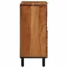 Oldalszekrény polcokkal Barna 80 x 33 x 75 cm Tömör akácfa