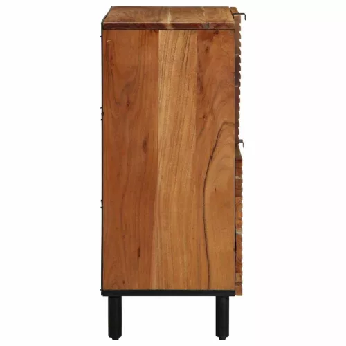 Oldalszekrény polcokkal Barna 80 x 33 x 75 cm Tömör akácfa