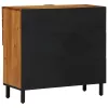 Oldalszekrény polcokkal Barna 80 x 33 x 75 cm Tömör akácfa