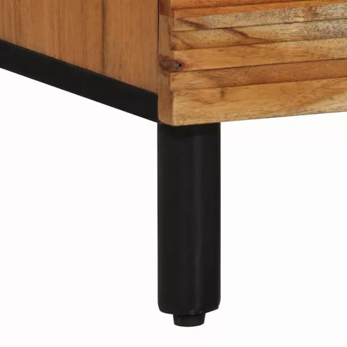 Oldalszekrény polcokkal Barna 80 x 33 x 75 cm Tömör akácfa