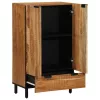 Magas szekrény polcokkal Barna 60 x 33 x 100 cm Tömör akácfa