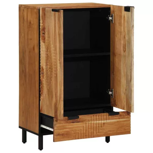 Magas szekrény polcokkal Barna 60 x 33 x 100 cm Tömör akácfa