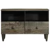 Világosszürke tömör mangófa TV-szekrény70x33,5x46 cm