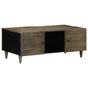   Világosszürke tömör mangófa dohányzóasztal 100x54x40 cm