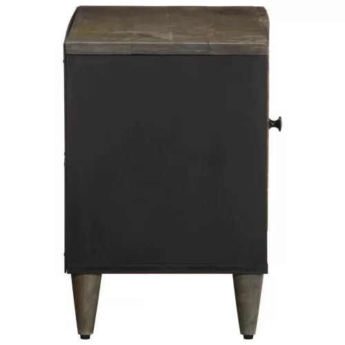 Világosszürke tömör mangófa TV-szekrény 80x31,5x46 cm