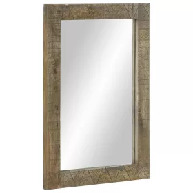 Fürdőszoba tükör 50x2,5x70 cm tömörfa mangó szürke