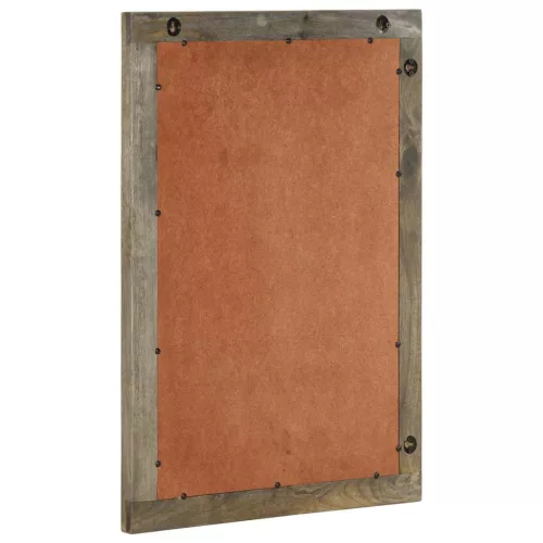 Fürdőszoba tükör 50x2,5x70 cm tömörfa mangó szürke