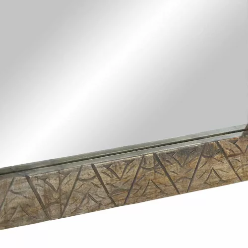 Fürdőszoba tükör 50x2,5x70 cm tömörfa mangó szürke