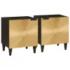 Éjjeli asztal 2 pcs Fekete és Arany 40 x 33.5 x 46 cm