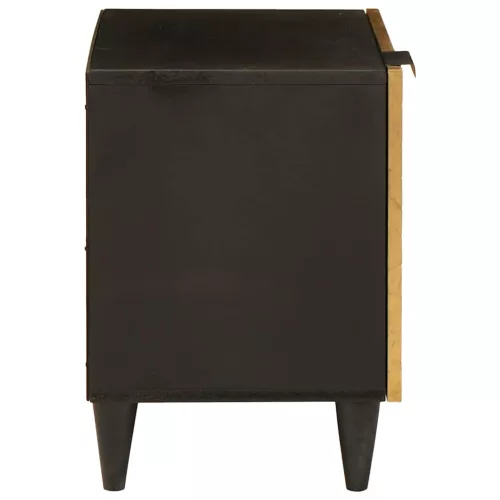 Éjjeli asztal 2 pcs Fekete és Arany 40 x 33.5 x 46 cm