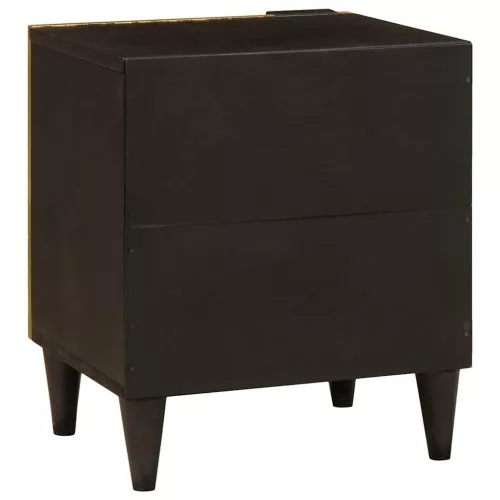 Éjjeli asztal 2 pcs Fekete és Arany 40 x 33.5 x 46 cm