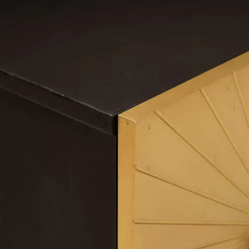 Éjjeli asztal Fekete és Arany 40 x 33.5 x 46 cm tömör mangófa