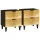 Éjjeli asztal fiókkal 2 pcs Fekete és Arany 40 x 33.5 x 46 cm