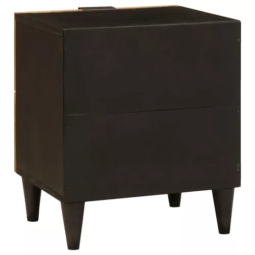 Éjjeli asztal fiókkal 2 pcs Fekete és Arany 40 x 33.5 x 46 cm
