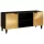 TV szekrény Fekete és Arany 105 x 33 x 46 cm tömör mangófa