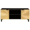 TV szekrény Fekete és Arany 105 x 33 x 46 cm tömör mangófa