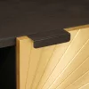TV szekrény Fekete és Arany 105 x 33 x 46 cm tömör mangófa