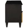 TV szekrény Fekete és Arany 70 x 33 x 46 cm tömör mangófa