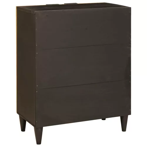 Széf Fekete és Arany 60 x 33 x 75 cm tömör mangófa