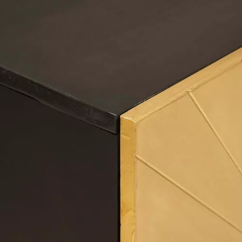 Széf Fekete és Arany 60 x 33 x 75 cm tömör mangófa