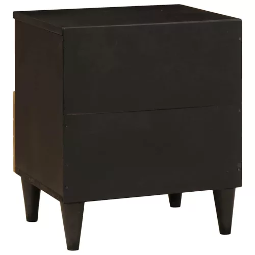 Éjjeli asztal fiókkal 2 pcs Fekete és Arany 40 x 33 x 46 cm