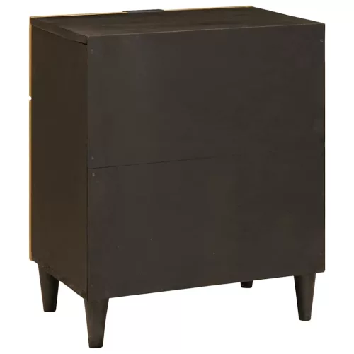 Éjjeli asztal Fekete és Arany 50 x 33 x 60 cm tömör mangófa