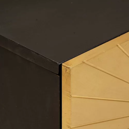 Éjjeli asztal fiókkal Fekete és Arany 50 x 33 x 60 cm