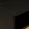Dohányzóasztal Fekete és Arany 80 x 54 x 40 cm tömör mangófa