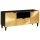 TV szekrény Fekete és Arany 105 x 33 x 46 cm tömör mangófa