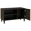 TV szekrény Fekete és Arany 80 x 33 x 46 cm tömör mangófa