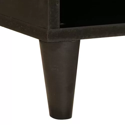 TV szekrény Fekete és Arany 80 x 33 x 46 cm tömör mangófa
