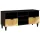 TV szekrény Fekete és Arany 100 x 33 x 46 cm tömör mangófa