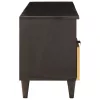 TV szekrény Fekete és Arany 100 x 33 x 46 cm tömör mangófa