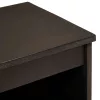 Széf polcokkal Fekete és Arany 60 x 33 x 75 cm tömör mangófa
