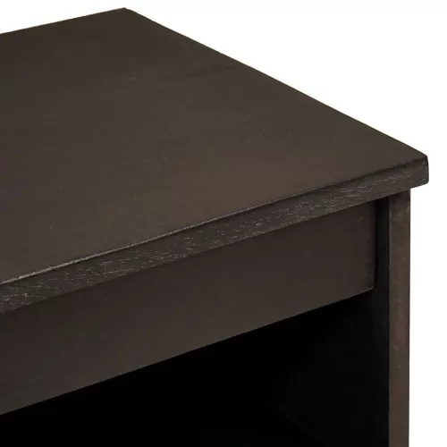 Széf polcokkal Fekete és Arany 60 x 33 x 75 cm tömör mangófa