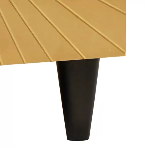 Széf polcokkal Fekete és Arany 60 x 33 x 75 cm tömör mangófa