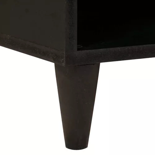 Oldalsó szekrény tárolóval Fekete és Arany 80 x 33.5 x 75 cm