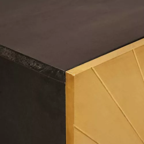Oldalsó szekrény fiókkal Fekete és Arany 60 x 33.5 x 100 cm