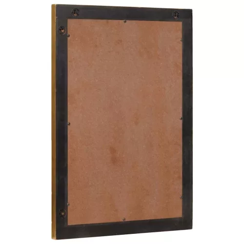 Fürdőszobai tükör tükörrel Fekete és Arany 50 x 2.5 x 70 cm