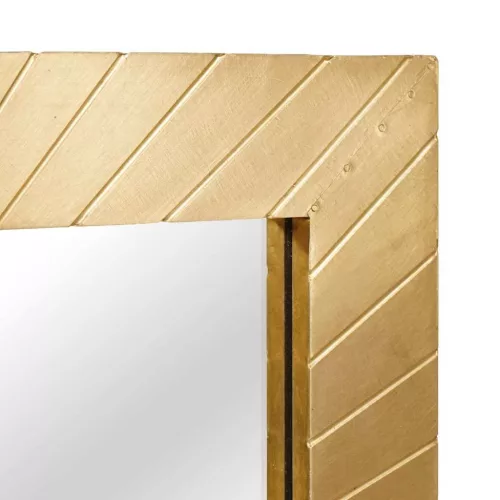 Fürdőszobai tükör tükörrel Fekete és Arany 50 x 2.5 x 70 cm