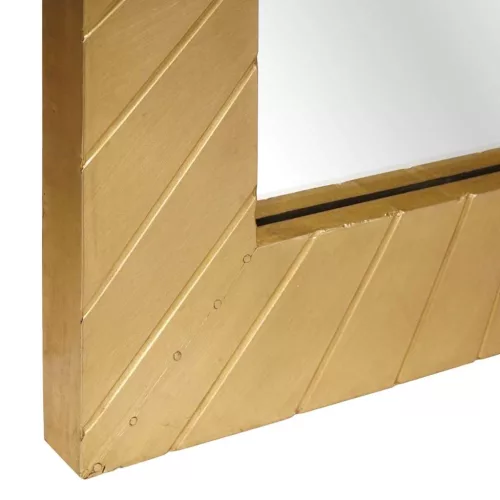 Fürdőszobai tükör tükörrel Fekete és Arany 50 x 2.5 x 70 cm