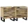 Éjjeliszekrény 2 pcs Barna 40 x 33 x 46 cm tömör mangófa
