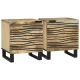 Éjjeliszekrény 2 pcs Barna 40 x 33 x 46 cm tömör mangófa