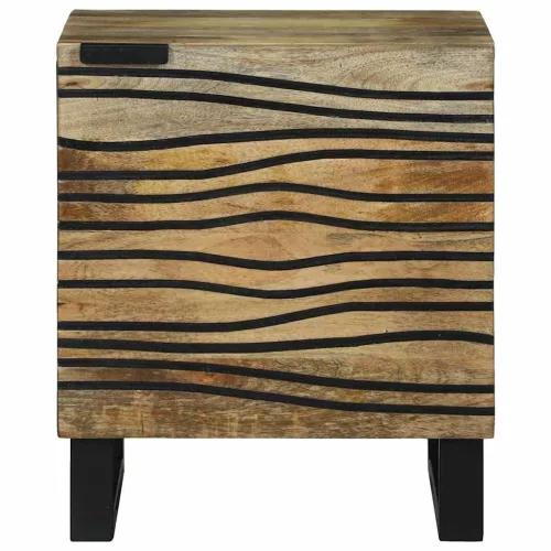 Éjjeliszekrény 2 pcs Barna 40 x 33 x 46 cm tömör mangófa