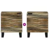 Éjjeliszekrény 2 pcs Barna 40 x 33 x 46 cm tömör mangófa