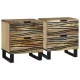 Éjjeliszekrény 2 pcs Barna 40 x 33 x 46 cm tömör mangófa