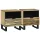 Éjjeliszekrény 2 pcs Barna 40 x 33 x 46 cm tömör mangófa
