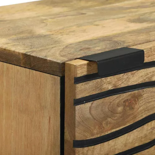 Highboard Barna 40 x 33 x 110 cm tömör mangófa