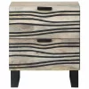 Éjjeliszekrény fiókkal 2 pcs Fehér és fekete 40 x 33 x 46 cm