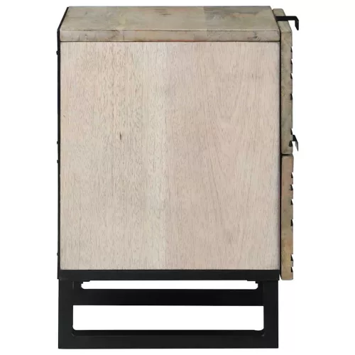 Éjjeliszekrény fiókkal 2 pcs Fehér és fekete 40 x 33 x 46 cm